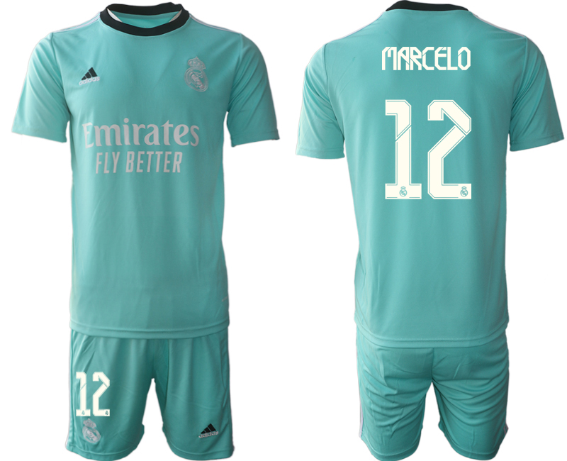 Men 2021-2022 Club Real Madrid second away Light blue #12 Soccer Jersey->real madrid jersey->Soccer Club Jersey
